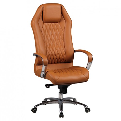AMSTYLE Bürostuhl Monterey Echt-Leder Caramel Schreibtischstuhl XXL Polsterung Chefsessel hohe Rückenlehne mit Kopfstütze Design Drehstuhl Hartbodenrollen Drehsessel höhenverstellbar Wippfunktion AMSTYLE Bürostuhl Monterey Echt-Leder Caramel Schreibtischstuhl XXL Polsterung Chefsessel hohe Rückenlehne mit Kopfstütze Design Drehstuhl Hartbodenrollen Drehsessel höhenverstellbar Wippfunktion von AMSTYLE