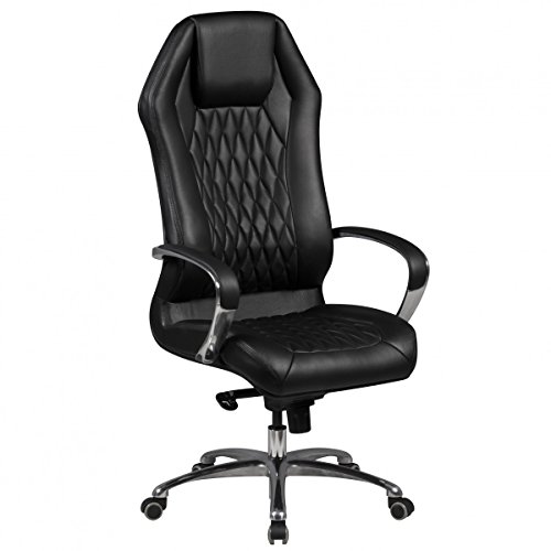 AMSTYLE Bürostuhl Monterey Echt-Leder Schwarz Schreibtischstuhl 120KG Chefsessel hohe Rückenlehne mit Kopfstütze X-XL AMSTYLE Bürostuhl Monterey Echt-Leder Schwarz Schreibtischstuhl 120KG Chefsessel hohe Rückenlehne mit Kopfstütze X-XL von AMSTYLE