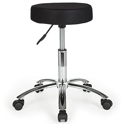 AMSTYLE Hocker Design Arbeitshocker verstellbar Bezug Stoff/Mesh Schwarz Sitzhocker Teppichbodenrollen Rollhocker gepolstert ohne Lehne Praxishocker auf Rollen Arzthocker höhenverstellbar XL AMSTYLE Hocker Design Arbeitshocker verstellbar Bezug Stoff/Mesh Schwarz Sitzhocker Teppichbodenrollen Rollhocker gepolstert ohne Lehne Praxishocker auf Rollen Arzthocker höhenverstellbar XL von AMSTYLE