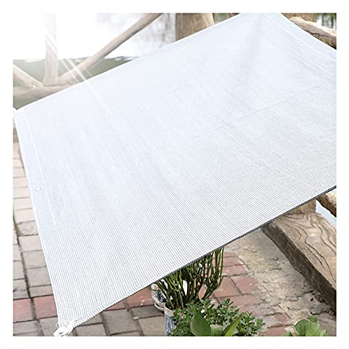 Sonnensegel, 90% UV-Block Sonne Schatten Segel mit Ösen Rechteckig Wasserdicht Luftdurchlässig für Garten Innenhof Outdoor Terrasse Balkon (Color : Weiß, Size : 1x2m) von AMSXNOO