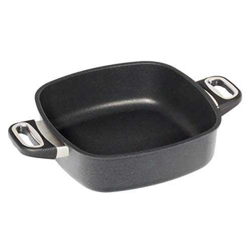 AMT Gastroguss Eckpfanne 26 x 26 cm, 8 cm hoch, Bräter mit Seitengriffen, induktionsgeeignet, backofenfest, Lotan® Antihaft-Veredelung, Gusspfanne (Aluguss), AMZN-I-E268 AMT Gastroguss Eckpfanne 26 x 26 cm, 8 cm hoch, Bräter mit Seitengriffen, induktionsgeeignet, backofenfest, Lotan® Antihaft-Veredelung, Gusspfanne (Aluguss), AMZN-I-E268 von AMT Gastroguss