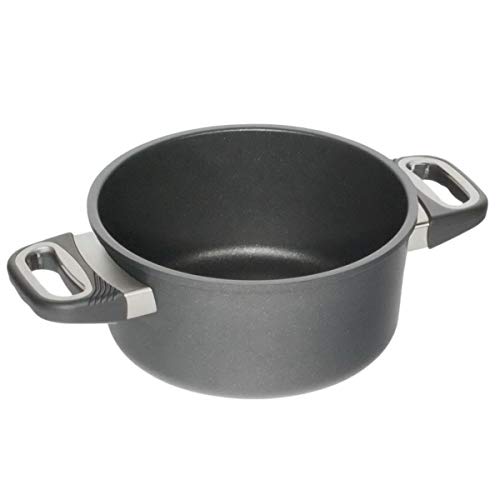 AMT Gastroguss Bratentopf, Ø 20 cm, 10 cm hoch, Aluguss (Aluminium), Lotan® Antihaft-Beschichtung für Kochen mit Antihafteigenschaften, AMZN-1020 von AMT Gastroguss