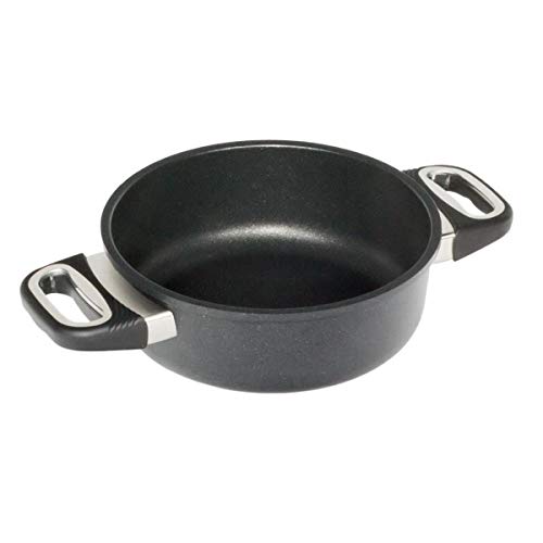 AMT Kochtopf aus Aluguss für Induktion, schwarz, 20 cm/15 cm von AMT Gastroguss