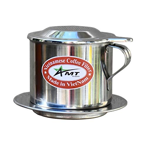 AMT Vietnamesische Kaffeemaschine, 270 ml, 2–3 Portionen, verschraubter Kaffee, vietnamesischer Kaffeefilter, Kaffeefilter für vietnamesischen Stil zu Hause oder im Büro (270 ml – Griff) von AMT