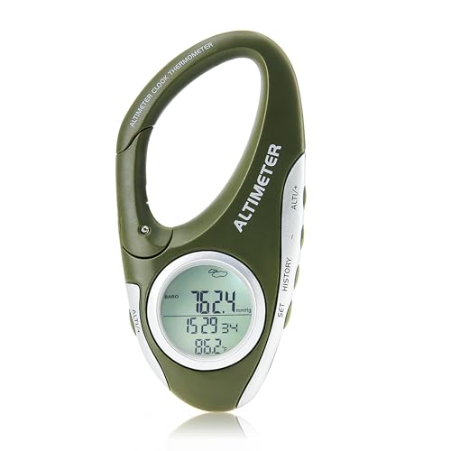 AMTAST Barometer Höhenmesser Thermometer Wettervorhersage Monitor zum Klettern Camping Outdoor Sport, Multifunktion mit Hintergrundbeleuchtung von AMTAST