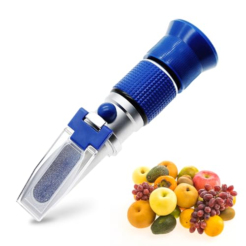 AMTAST Brix Refraktometer Hydrometer 0-90% Bereich mit ATC Refraktometer für flüssige Früchte Konserven Zuckergehalt Test von AMTAST