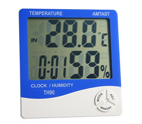 AMTAST Digital Thermometer Hygrometer Messgerät Feuchtigkeitstest Messgerät Temperaturmonitor, Leicht Tragbar von AMTAST