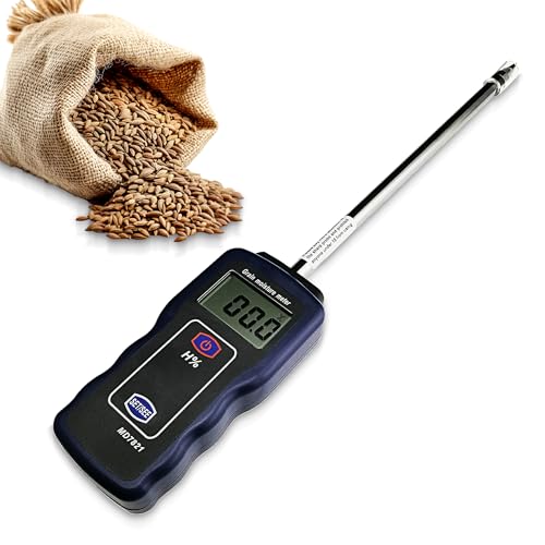 AMTAST Feuchtigkeitsmessgerät, Integriertes Getreide Feuchtigkeitsmessgerät für Reis Mais Weizen Hirse, Feuchtigkeitsanalysator mit LCD-Anzeige der Messsonde AMTAST Feuchtigkeitsmessgerät, Integriertes Getreide Feuchtigkeitsmessgerät für Reis Mais Weizen Hirse, Feuchtigkeitsanalysator mit LCD-Anzeige der Messsonde von AMTAST