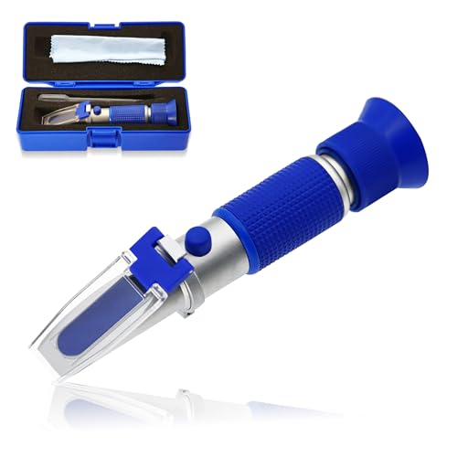 AMTAST Handheld DEF AdBlue Refraktometer Tester für Harnstoff-Konzentration in Diesel-Abgasflüssigkeit Wässrige Harnstoff-Lösung mit ATC Automatische Temperaturkompensation Messbereich 0-40% (Kupfer) von AMTAST