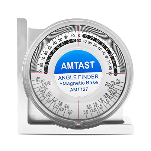 AMTAST Winkelsucher Magnetischer Winkelsucher Mini-Neigungsmesser Professionelle Winkelmesser Messinstrumente Neigungspegelmesser Winkelmesser-Messgerät für den privaten und industriellen Gebrauch von AMTAST