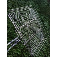 Cobweb - Benutzerdefinierter Offener Feuerkochkorb, Tragbarer Edelstahl-Feuerstellenrost, Handgefertigtes Lagerfeuer-Kochfeld Mit Griff von AMULETworkshop
