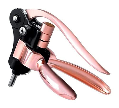 AMULONG Bieröffner Kaninchenkorkenzieher ABS +. Zinklegierung Weinöffnerhalter und zusätzliche Spiralleverhebel for Familien geeignet Bottle Opener(B- Rose Gold) von AMULONG