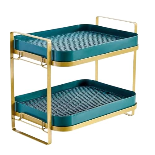 AMULONG Kaffeetasse Halter Café 2-stufiger Tassentrocknerständer, Organizer, Arbeitsplatten-Stationsregal Küchen Organizer(Blue) von AMULONG