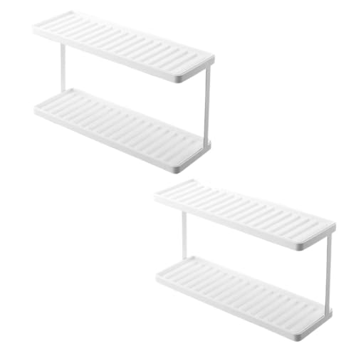 AMULONG Kaffeetasse Halter Café Doppelschichtiges Haushaltstablett for Wasserbecher-Aufbewahrungs-Abflussregal Küchen Organizer AMULONG Kaffeetasse Halter Café Doppelschichtiges Haushaltstablett for Wasserbecher-Aufbewahrungs-Abflussregal Küchen Organizer von AMULONG