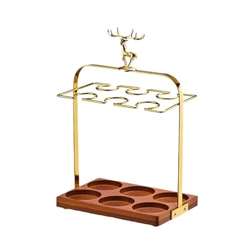 AMULONG Kaffeetasse Halter Café Elch-Weinglasregal, Weinspender, kleines Weinglas-Aufbewahrungsregal Küchen Organizer(18.6x12.5x28cm) von AMULONG