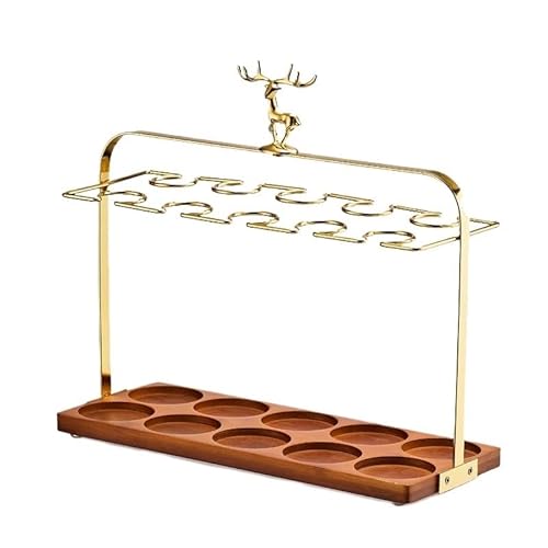AMULONG Kaffeetasse Halter Café Elch-Weinglasregal, Weinspender, kleines Weinglas-Aufbewahrungsregal Küchen Organizer(30.7x12.5x28.5cm) von AMULONG