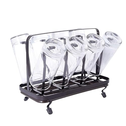 AMULONG Kaffeetasse Halter Café Griff Haushaltsablauf Rack Cup mit Wasserschale Lagerregal Küchen Organizer AMULONG Kaffeetasse Halter Café Griff Haushaltsablauf Rack Cup mit Wasserschale Lagerregal Küchen Organizer von AMULONG