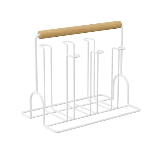 AMULONG Kaffeetasse Halter Café Schmiedeeisen Cup Rack Drain Lagerregal Home Couchtisch Küchen Organizer(White) von AMULONG