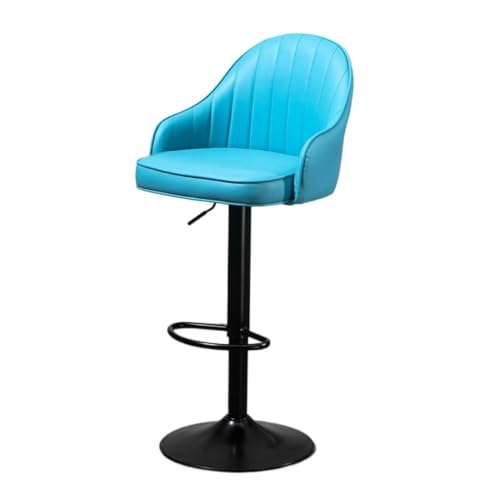 AMULONG Tresenhocker Bistrohocker 1 Stück Hocker, Verstellbare, Mit PU-Leder Gepolsterte Küchenbarhocker Mit Rückenlehne, Um 360° Drehbare Frühstücksbarstühle Barhocker Küchenhocker(D) von AMULONG