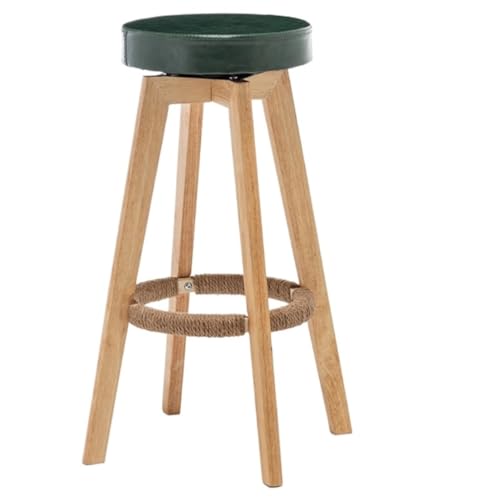 AMULONG Tresenhocker Bistrohocker Barhocker 360 ° Drehbarer Barhocker Holz Tresenhocker Hochhocker Barstuhl Mit Fußstütze Barhocker Küchenhocker(A) von AMULONG