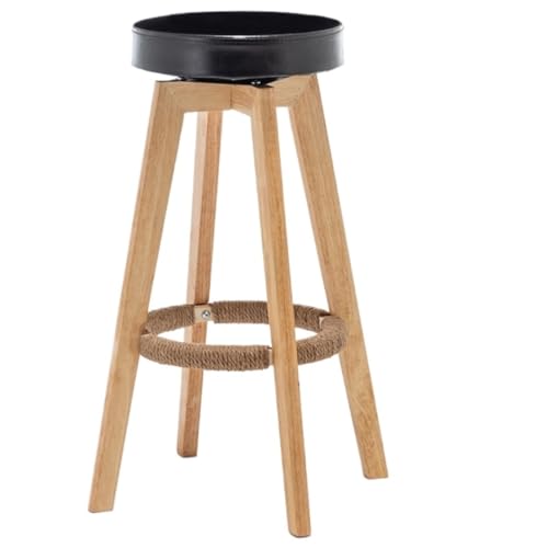 AMULONG Tresenhocker Bistrohocker Barhocker 360 ° Drehbarer Barhocker Holz Tresenhocker Hochhocker Barstuhl Mit Fußstütze Barhocker Küchenhocker(B) von AMULONG