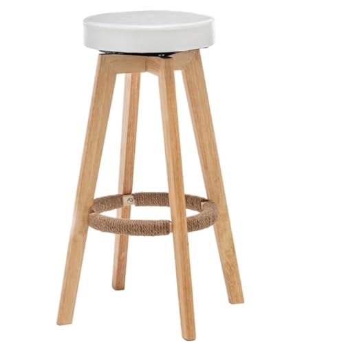 AMULONG Tresenhocker Bistrohocker Barhocker 360 ° Drehbarer Barhocker Holz Tresenhocker Hochhocker Barstuhl Mit Fußstütze Barhocker Küchenhocker(F) von AMULONG