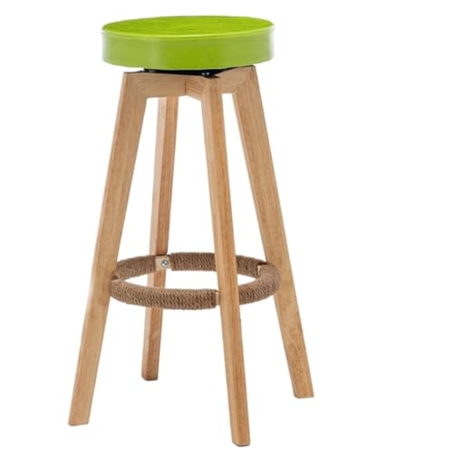 AMULONG Tresenhocker Bistrohocker Barhocker 360 ° Drehbarer Barhocker Holz Tresenhocker Hochhocker Barstuhl Mit Fußstütze Barhocker Küchenhocker(G) von AMULONG