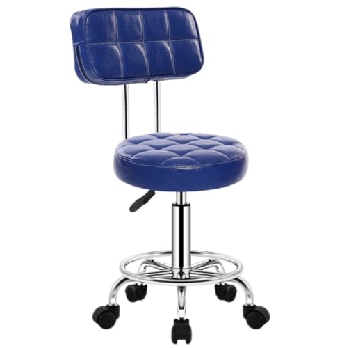 AMULONG Tresenhocker Bistrohocker Barstühle Barhocker Mit Rollen Drehstuhl Verstellbarer Lifthocker Weiche Lederrückenlehne Barstuhl Barhocker Küchenhocker(A) von AMULONG
