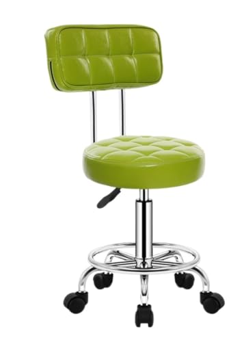AMULONG Tresenhocker Bistrohocker Barstühle Barhocker Mit Rollen Drehstuhl Verstellbarer Lifthocker Weiche Lederrückenlehne Barstuhl Barhocker Küchenhocker(E) von AMULONG