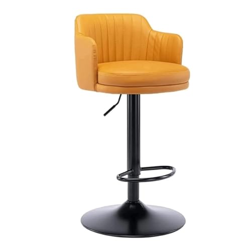 AMULONG Tresenhocker Bistrohocker Höhenverstellbare Hockerstühle Barhocker Pu-Leder Barstuhl Thekenhocker Mit Rückenlehne Drehbarer Barstuhl Hohe Hocker Barhocker Küchenhocker(B) von AMULONG