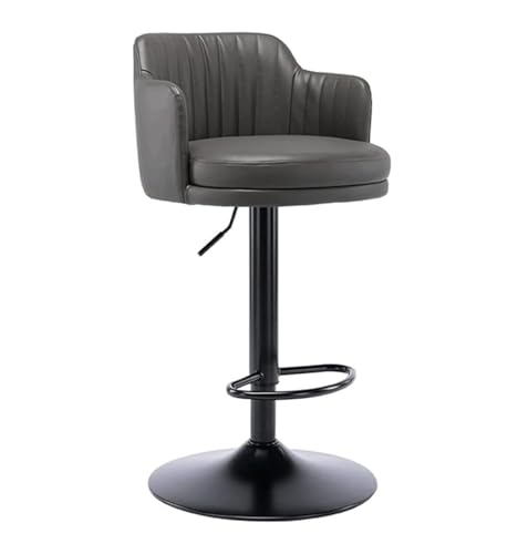 AMULONG Tresenhocker Bistrohocker Höhenverstellbare Hockerstühle Barhocker Pu-Leder Barstuhl Thekenhocker Mit Rückenlehne Drehbarer Barstuhl Hohe Hocker Barhocker Küchenhocker(D) von AMULONG