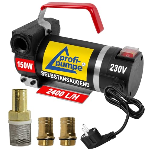 230V Dieselpumpe Heizölpumpe Biodiesel-Pumpe Ölpumpe Diesel Star 160 mit Anschluss Elektro Fasspumpe, Leistungsstarker Motor mit Kupferwicklung 2stk. Tüllen zum Super-Preis von AMUR