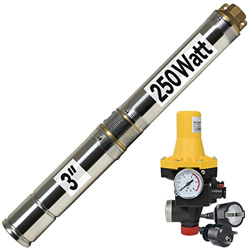 3 Zoll - Brunnenpumpe Tiefbrunnenpumpe 250-4 mit Durchflusswächter AC3 Automatic-Controller Tauchdruckpumpe Rohrpumpe Gartenpumpe 3 Zoll - Brunnenpumpe Tiefbrunnenpumpe 250-4 mit Durchflusswächter AC3 Automatic-Controller Tauchdruckpumpe Rohrpumpe Gartenpumpe von AMUR