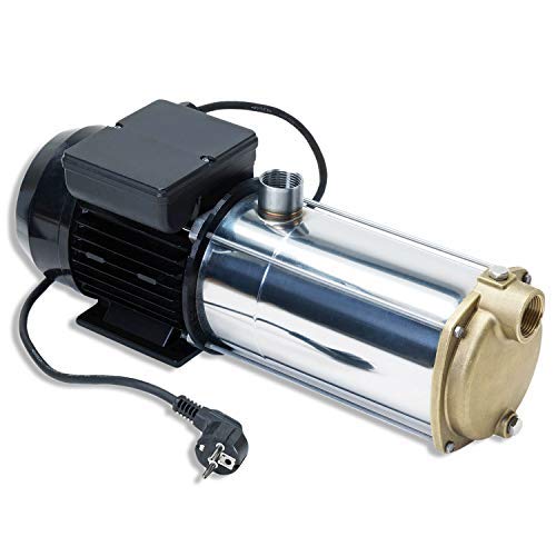 HAUSWASSERWERK HAUSWASSERAUTOMAT SELBSTANSAUGENDE KREISELPUMPE PUMPE INNO-TEC 1000 - LEISE ENERGIESPARSAME EDELSTAHL-Pumpe für Klarwasser zur Hauswasser von AMUR