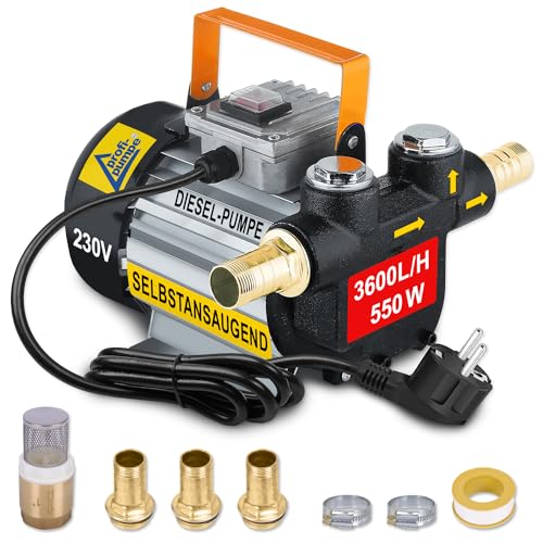 Dieselpumpe STANDARD-4.2 Selbstansaugende Pumpe 230V Heizölpumpe Kraftstoffpumpe Biodiesel Elektro Fasspumpe Ölpumpe Kraftstoffpumpe Bio-Diesel Pumpe von AMUR