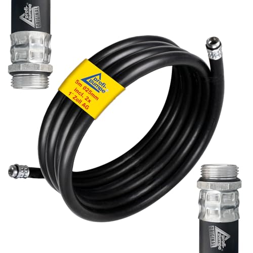 Dieselschlauch Kraftstoffschlauch Diesel Druckschlauch Ölschlauch Benzinschlauch Heizölschlauch 5m Zapfschlauch für Dieselpumpe 1" Zoll AG mit Schlauchtüllen Innendurchmesser 25mm von AMUR