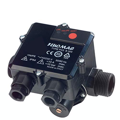 Druckwächter Automatic-Controller Durchflusswächter FLUOMAC® AC10 unverkabelt für Hauswasserwerk Pumpe Brunnenpumpe Kreiselpumpe Tauchpumpe Tiefbrunnenpumpe Tauchdruckpumpe von AMUR