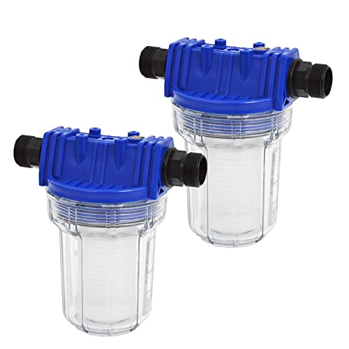 Filter VORFILTER Pumpenfilter 1L für HAUSWASSERWERK HAUSWASSERAUTOMAT KREISELPUMPE JETPUMPE BRUNNENPUMPE PUMPE TAUCHPUMPE FEINFILTERUNG bei WASCHMASCHINEN, SCHALTGERÄTEN, KREISELPUMPEN (2 Stk - 1L) von AMUR