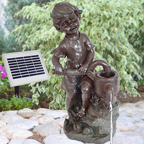 Garten BRUNNEN SOLAR TEICHPUMPE SOLAR SPRINGBRUNNEN GARTENBRUNNEN SOLAR WASSERSPIEL, Set SOLAR PUMPE TEICHPUMPE f. TERRASSE TEICH Garten GARTENTEICH Solarteichdekoration (Solar ohne Akku LAUSEBUB) von Amur