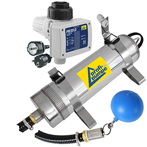 HAUSWASSERWERK REGENWASSERPUMPE Tauchpumpe TAUCHDRUCKPUMPE REGENTANKPUMPE Regen-Star SUPER 1400, 19m Kabel, ZISTERNENPUMPE für REGENWASSER REGENWASSERNUTZUNG aus REGENWASSERSPEICHER, REGENTANK von AMUR