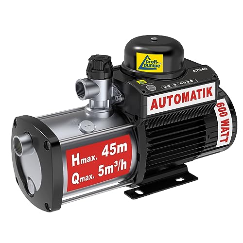 INVERTER HAUSWASSERWERK INVERT-Tech 5-600-10, Hauswasserautomat Permanent Magnet Vortex-Pumpe Hauswasserpumpe Wasserpumpe Gartenpumpe Kreiselpumpe mit SENSOR-CONTROL von AMUR