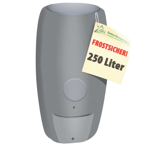 Regentonne Säule grau, 250l- das schlanke REGENFASS! REGENSPEICHER REGENBEHÄLTER, KOMPAKT und PRAKTISCH von AMUR