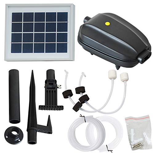 SOLAR TEICHBELÜFTER mit Li-Ion-Akku SOLAR-TEICHPUMPE SAUERSTOFFPUMPE LUFTPUMPE GARTENTEICH WASSER GARTENBRUNNEN SPRINGBRUNNEN TEICHBELÜFTER-SET OXYGEN-4 2,5 Watt von Amur