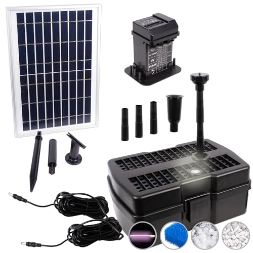 Solar Teichfilter Teichpumpe Solar Springbrunnen Solar Wasserspiel Solar-Teichpumpen-Set für den Gartenteich Solarpanel im stabilen Alu-Rahmen (Aqua-vital 9-uv-c) Solar Teichfilter Teichpumpe Solar Springbrunnen Solar Wasserspiel Solar-Teichpumpen-Set für den Gartenteich Solarpanel im stabilen Alu-Rahmen (Aqua-vital 9-uv-c) von AMUR