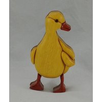 Ente Holz Ornament Magnet Schnitzerei Intarsien Enten Gummiente Weihnachtsbaum Dekor Wildlife Dekupiersäge von AMWoodandCraft