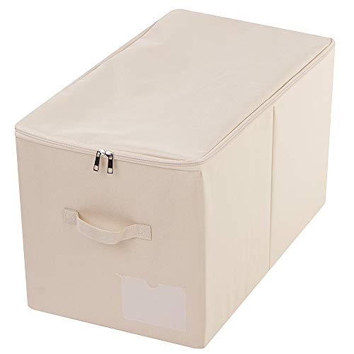 Amonsen 56 (L) X 32 (B) X 33 (H) cm, Großer Schrank mit Deckel, Faltbare Kleiderschrank-Aufbewahrungsboxen, Beige von Amonsen