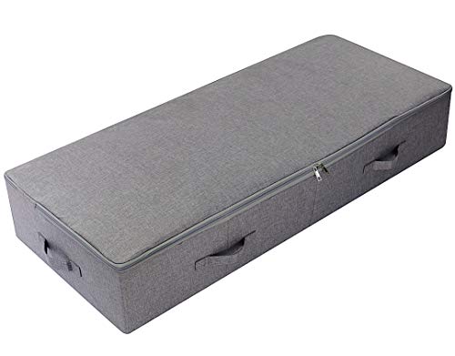 Amonsen 100 * 43 * 18cm Boden Schuhe Lagerung Organizer Behälter mit Deckel, staubdicht und atmungsaktiv, strapazierfähiges Kunststoffbrett in Boxen, dunkelgrau von Amonsen