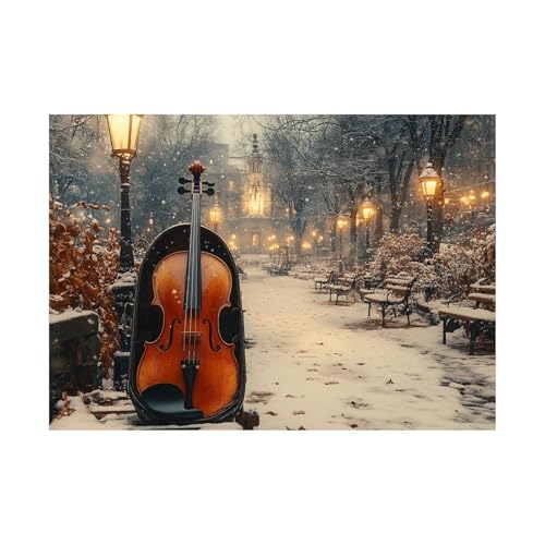 AMXBZC Abstraktes Nature Leinwand Bilder Kunstdrucke Retro Winter Gitarrenlandschaft Pflanze Wandbild - für Badezimmer Küche Wohnzimmer Wanddekoration(Orange)-50x70cm Ungerahmt von AMXBZC