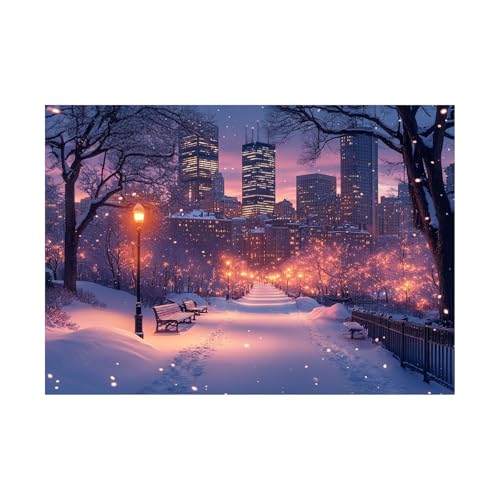 AMXBZC Abstraktes Nature Leinwand Bilder Kunstdrucke Winternächtliche Szenerie Pflanze Wandbild - für Badezimmer Küche Wohnzimmer Wanddekoration(lila)-20x30cm Ungerahmt von AMXBZC
