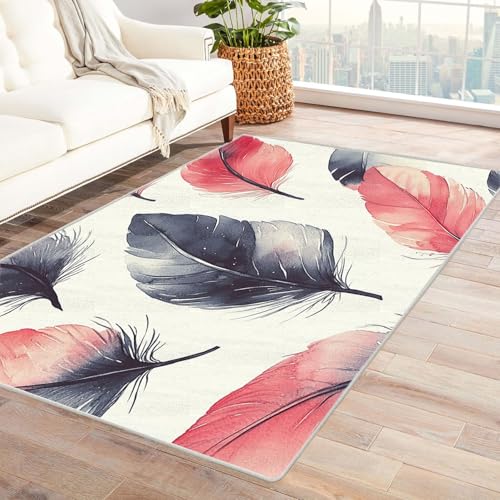 AMXBZC Moderne Design Weich Robuster Teppich Natürlich, minimalistisch, abstrakt Waschbar ideal für Wohnzimmer, Esszimmer und Außenbereich, In- und Outdoor, Vintage-Optik(grau)-240x300cm von AMXBZC